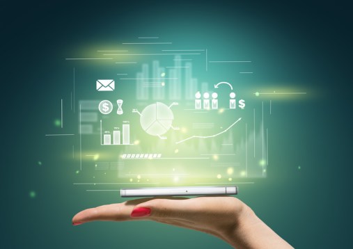 bookkeeping app on mobile device