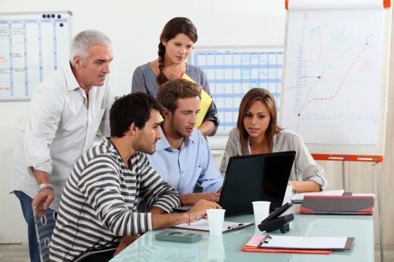 small business using accounting software