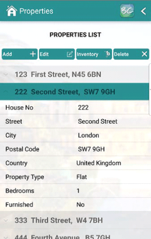 property inspection app screenshot